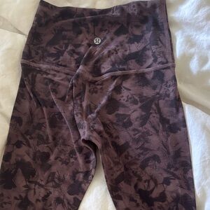 lululemon diamond dyed Leggings highwaisted Align  - purple mauve  and Black